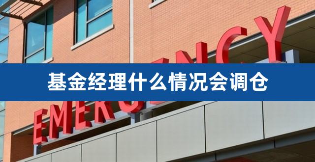 基金经理什么情况会调仓（在哪能看到基金经理调仓） 