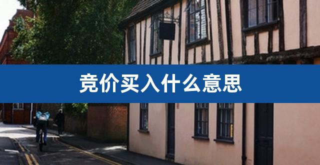 竞价买入什么意思（股票收盘前的竞价是什么意思） 