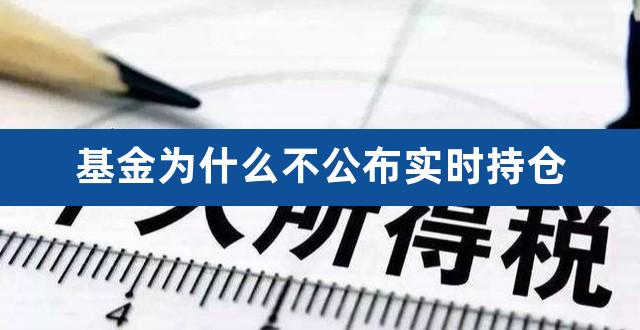基金为什么不公布实时持仓（基金封闭期不公布持仓） 