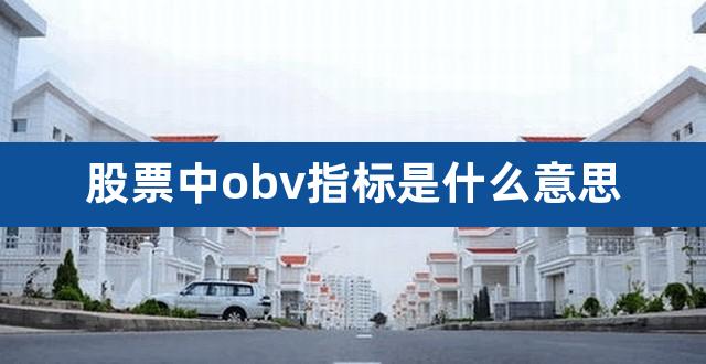 股票中obv指标是什么意思（股票obv指标详解图解法） 
