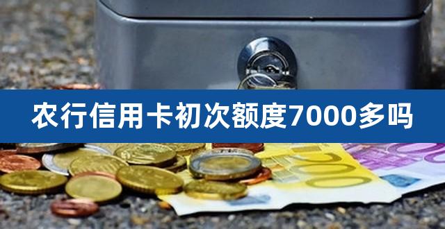 农行信用卡初次额度7000多吗(农行信用卡额度一般多少)