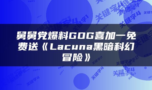 舅舅党爆料GOG喜加一免费送《Lacuna黑暗科幻冒险》
