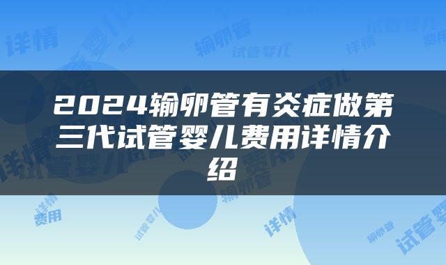 2024输卵管有炎症做第三代试管婴儿费用详情介绍