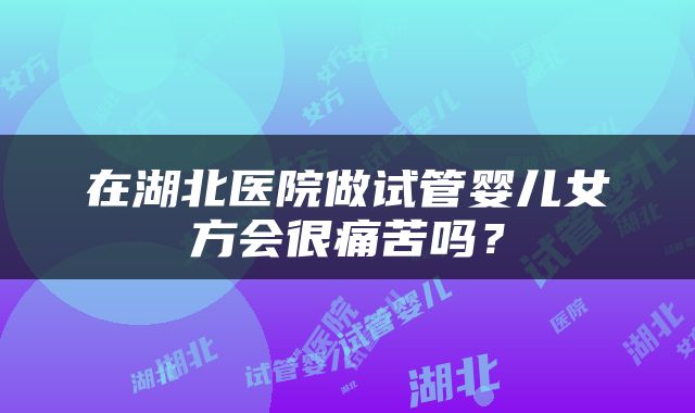 在湖北医院做试管婴儿女方会很痛苦吗？