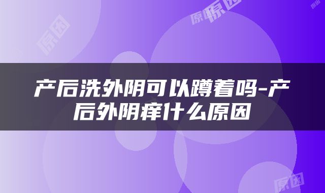 产后洗外阴可以蹲着吗-产后外阴痒什么原因