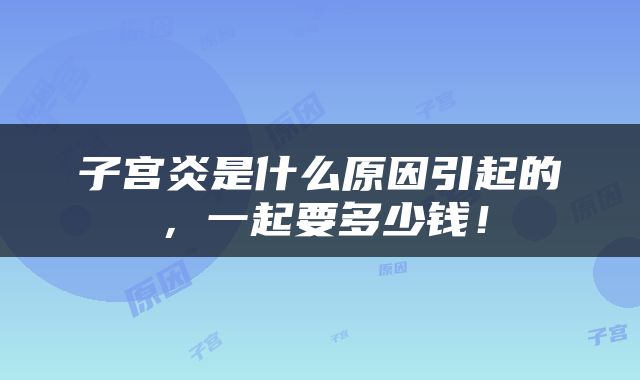 子宫炎是什么原因引起的，一起要多少钱！
