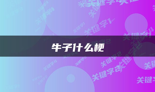牛子什么梗