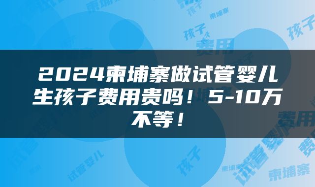 2024柬埔寨做试管婴儿生孩子费用贵吗！5-10万不等！