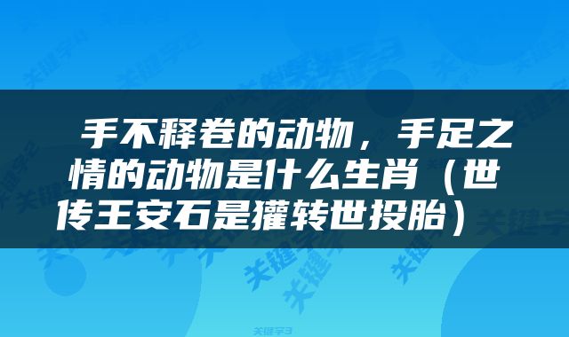  手不释卷的动物，手足之情的动物是什么生肖（世传王安石是獾转世投胎） 