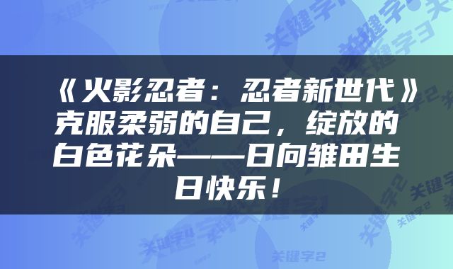 《火影忍者：忍者新世代》克服柔弱的自己，绽放的白色花朵——日向雏田生日快乐！