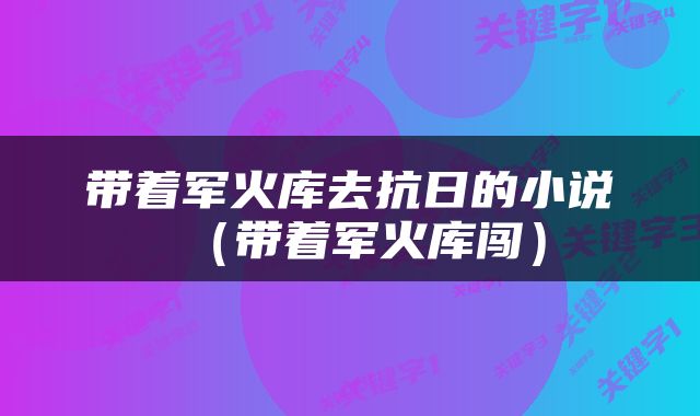 带着军火库去抗日的小说（带着军火库闯）
