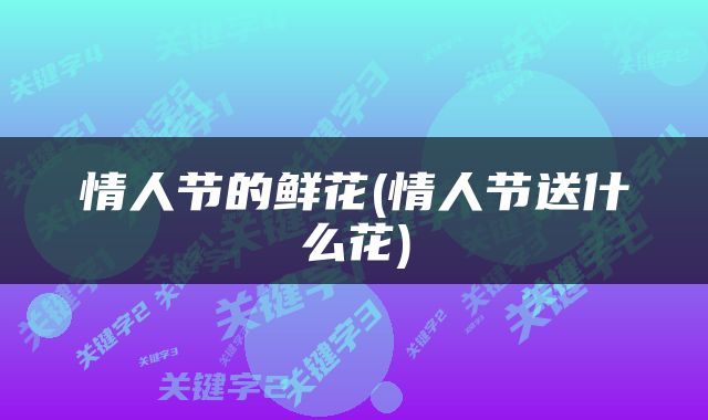 情人节的鲜花(情人节送什么花)