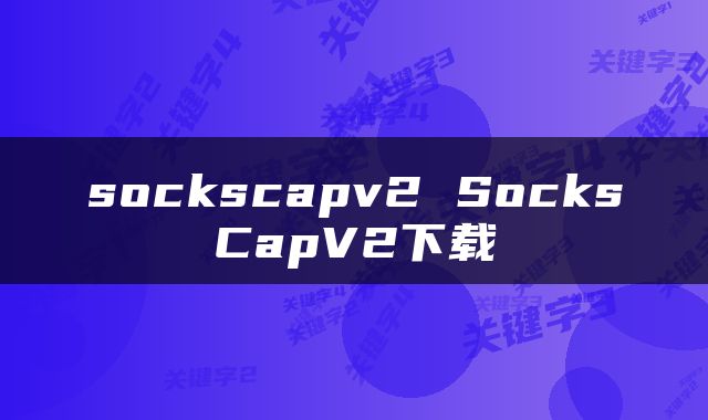sockscapv2 SocksCapV2下载