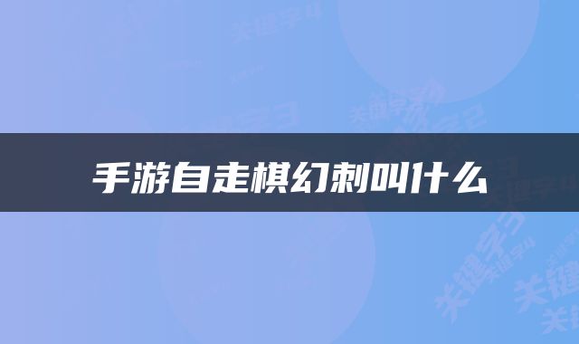 手游自走棋幻刺叫什么