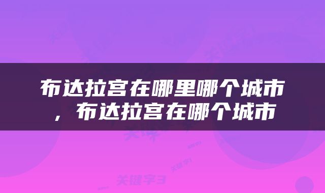 布达拉宫在哪里哪个城市，布达拉宫在哪个城市
