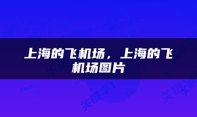 上海的飞机场，上海的飞机场图片