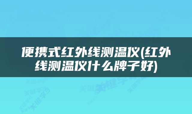 便携式红外线测温仪(红外线测温仪什么牌子好)