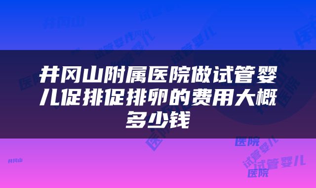 井冈山附属医院做试管婴儿促排促排卵的费用大概多少钱