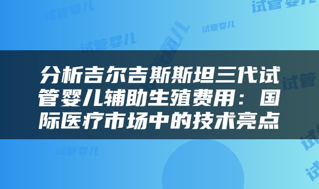 分析吉尔吉斯斯坦三代试管婴儿辅助生殖费用：国际医疗市场中的技术亮点