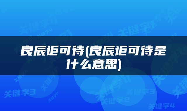 良辰讵可待(良辰讵可待是什么意思)