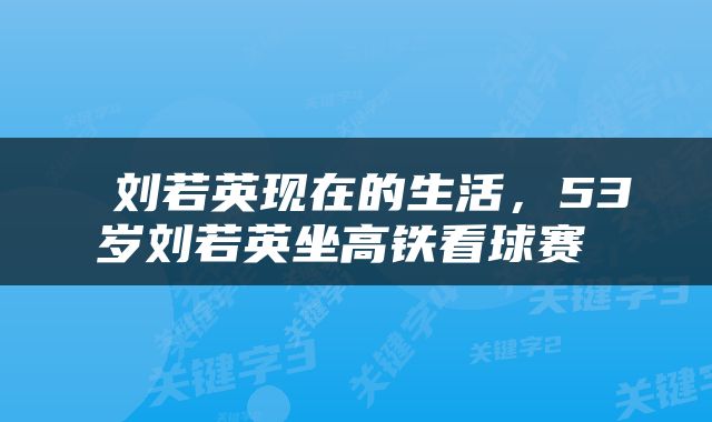  刘若英现在的生活，53岁刘若英坐高铁看球赛 