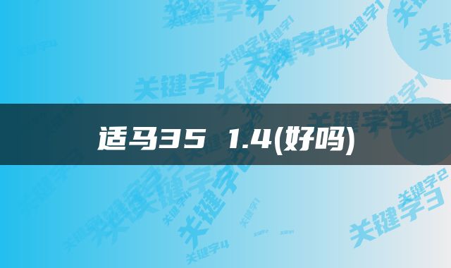 适马35 1.4(好吗)
