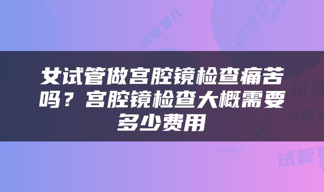 女试管做宫腔镜检查痛苦吗？宫腔镜检查大概需要多少费用