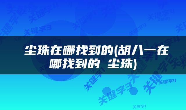 雮尘珠在哪找到的(胡八一在哪找到的雮尘珠)