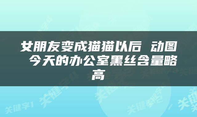 女朋友变成猫猫以后 动图 今天的办公室黑丝含量略高