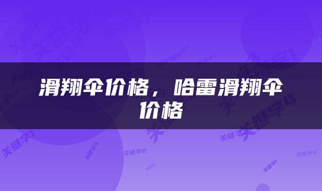 滑翔伞价格,哈雷滑翔伞价格