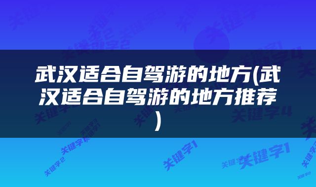 武汉适合自驾游的地方(武汉适合自驾游的地方推荐)