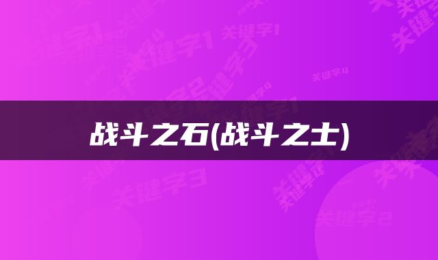 战斗之石(战斗之士)
