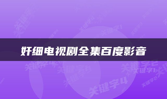 奸细电视剧全集百度影音