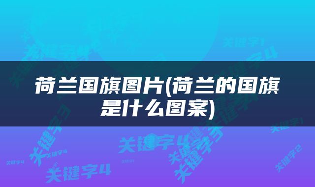荷兰国旗图片(荷兰的国旗是什么图案)