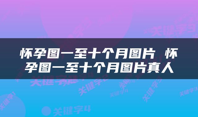 怀孕图一至十个月图片 怀孕图一至十个月图片真人