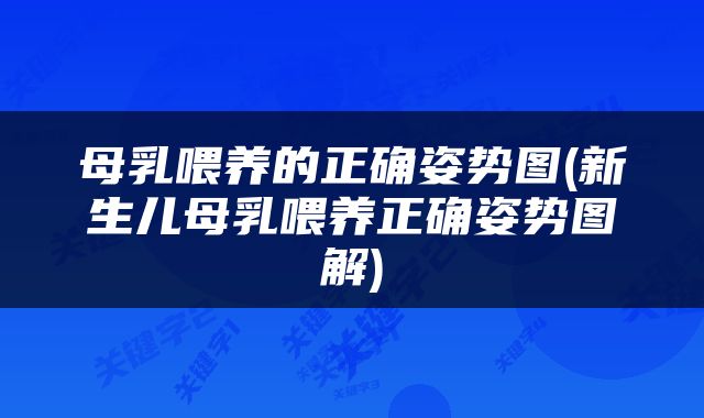 母乳喂养的正确姿势图(新生儿母乳喂养正确姿势图解)