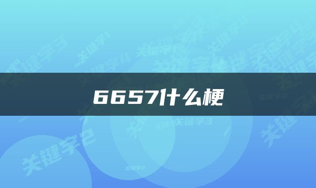 6657什么梗