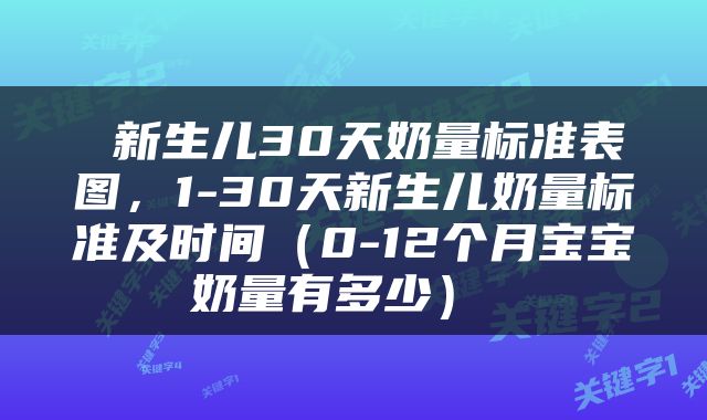  新生儿30天奶量标准表图，1-30天新生儿奶量标准及时间（0-12个月宝宝奶量有多少） 