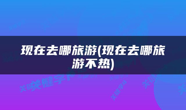 现在去哪旅游(现在去哪旅游不热)
