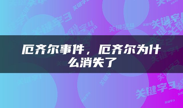 厄齐尔事件，厄齐尔为什么消失了