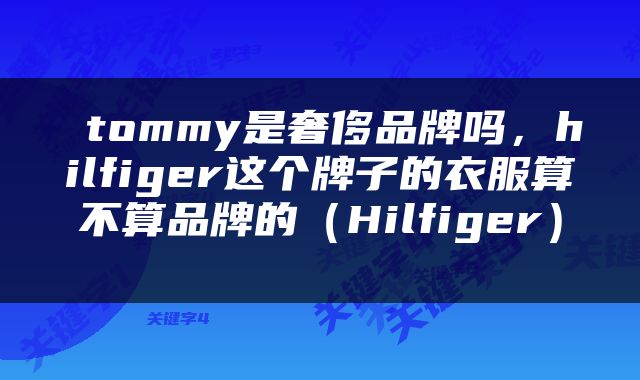  tommy是奢侈品牌吗，hilfiger这个牌子的衣服算不算品牌的（Hilfiger） 