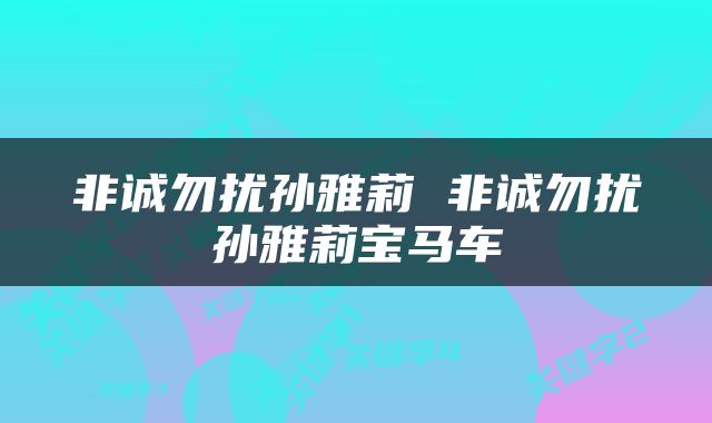非诚勿扰孙雅莉 非诚勿扰孙雅莉宝马车