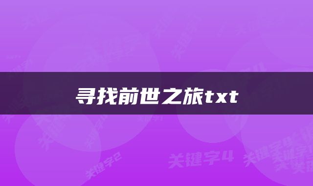 寻找前世之旅txt