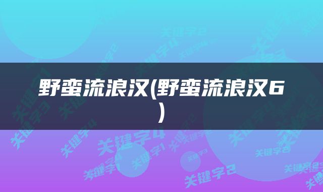 野蛮流浪汉(野蛮流浪汉6)