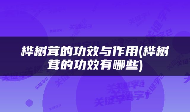 桦树茸的功效与作用(桦树茸的功效有哪些)
