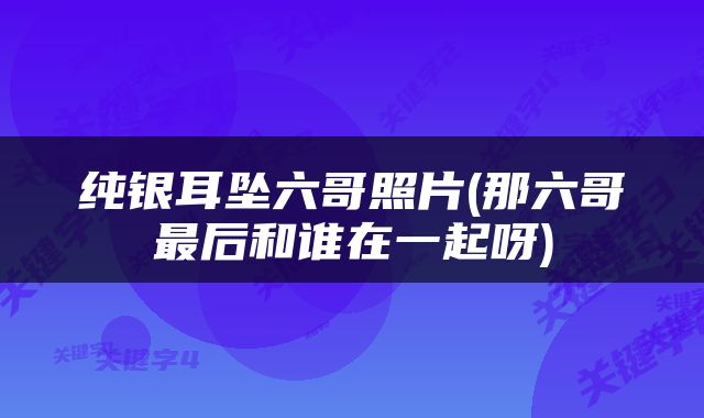 纯银耳坠六哥照片(那六哥最后和谁在一起呀)