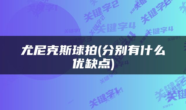尤尼克斯球拍(分别有什么优缺点)
