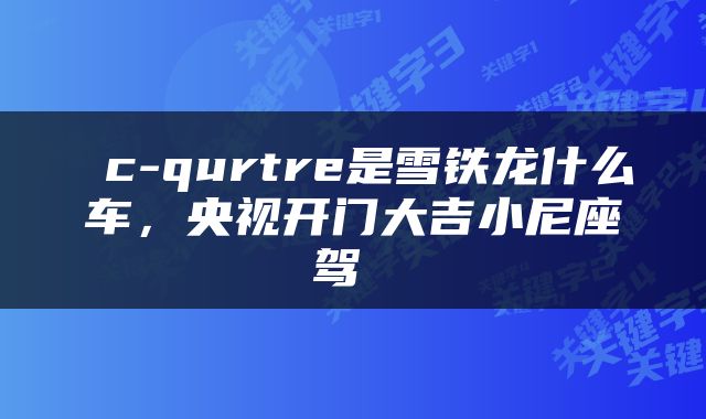  c-qurtre是雪铁龙什么车，央视开门大吉小尼座驾 