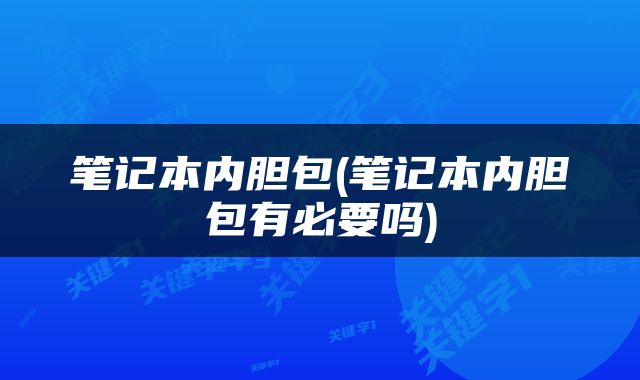笔记本内胆包(笔记本内胆包有必要吗)