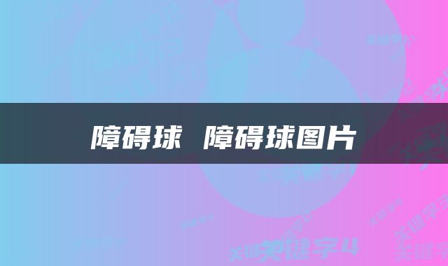 障碍球 障碍球图片